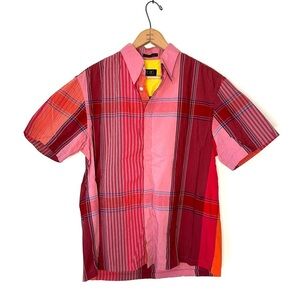 BCBG | Plaid Short Sleeve Button Down Shirt Size Medium